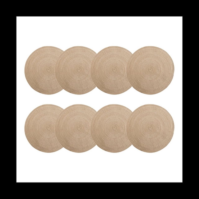 Paquete 8 Manteles Individuales Tejidos Redondos, Manteles Individuales Resistentes , Manteles Individuales Hilo AlgodóN, Almohadilla Aislante para Mesa, Posavasos para Hogar
