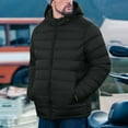 thumbnail image 3 of Gytharion Men's Hooded Puffer Jackets Loose Warm Packable Winter Coat Lightweight Casual Waterproof Quilted Jacket Trendy Solid Long Sleeve Zip Up Outerwear with Pockets, 3 of 7