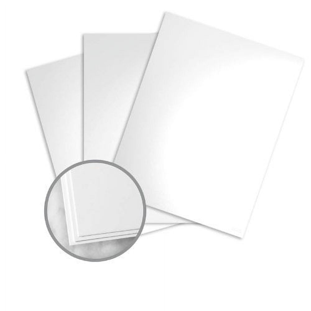 White Carolina Glossy Cover Stock, 12pt. / 280gsm. Double Sided Coated, - 50 Sheets Per Pack (8.5 x 11)