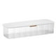 thumbnail image 3 of Kearding Cable de datos Caja de almacenamiento de 8 rejillas Organizador de plástico transparente Cargador de teléfono Contenedor de cables de Videojuegos y accesorios Oro blanco, 3 of 6