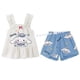 thumbnail image 4 of Ropa de casa bonita para niñas, chaleco, pantalones cortos con tirantes, traje de pijama, ropa de descanso de Hello Kitty, camisola, conjunto de pijama 2 unids/set Sanrio Cinnamoroll, 4 of 5