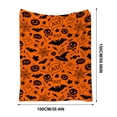 thumbnail image 3 of Miwamany Halloween Printed Fleece Throw Blanket, Soft Cozy Flannel Lightweight Plush Blanket, Warm Decorative All Season Nap Blanket for Sofa Couch Bedroom Office, Spooky Holiday Home Decor, 3 of 9
