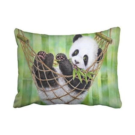 winhome decorative cute baby panda eat bamboo funny bear animal art