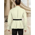 thumbnail image 3 of FEOYA Ruffle Shirt for Men Victorian Renaissance Shirt Pirate Shirts Long Sleeve Steampunk Vampire Shirt Gothic Blouse Long Sleeve Viking Top with Belts XL, 3 of 6