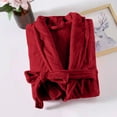 thumbnail image 7 of Womens Long Plush Robe Cozy Soft Bathrobe Shawl Collar Spa Style House Coat, 7 of 7