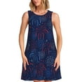 thumbnail image 1 of Fotbe Firework Vestido de Verano sin Mangas para Mujer – Vestido Midi Línea A, Estilo Camiseta Floral, Vestido Playero Casual y Fluido, 1 of 7