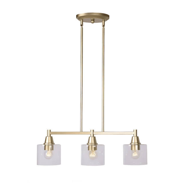 "Lampara De Techo Moderna Candelabro 3 Luces Malubero Dorado