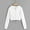 White, variant on Danhjin Women's Cropped Zip Up Hoodie Sweatshirt Cropped Casual Long Sleeve Hoodie Tops with Pockets on