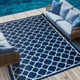 thumbnail image 1 of Alfombra de exterior PASAMIC, 183 x 274 cm, impermeable, reversible, azul marino, 1 of 7