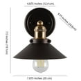 thumbnail image 3 of JONATHAN Y July 7.88" 1-Light Industrial Farmhouse Metal Vanity Light, Oil Rubbed Bronze/Brass Gold, 3 of 7