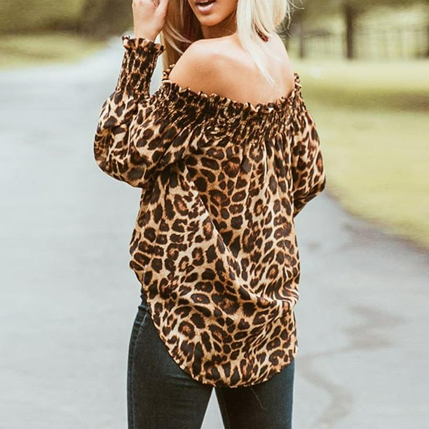 Leopard print shirt womens uk sale