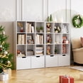 thumbnail image 6 of 2024 New Bookshelf, Modern Bookcase Storage Cabinet with Drawers and 9 Cube, Free Standing Storage Organizer Book Shelves in Living Room/Home/Office, 6 of 7