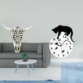 thumbnail image 2 of Escultura de pared de cabeza de toro, resina, cabeza de , decoración de pared, reloj de pared, reloj de pared de gato, adorno moderno con patrón ú, 2 of 8