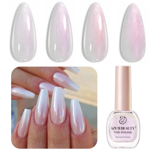 Esmalte de Uñas AZUREBEAUTY Brillo Azul con Purpurina Celeste 10ml