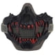 thumbnail image 1 of Máscara de media cara Máscara protectora transpirable Accesorios de cosplay de Halloween (gris negro), 1 of 6