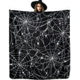 thumbnail image 2 of Halloween Throw Blanket Cozy Fleece Spooky Spider Web Blankets Gifts for Women Men Halloween Decoration for Party Sofa Bed Couch 50"X60", 2 of 6