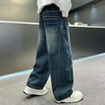 thumbnail image 4 of oqasdz Stylish and Straight Leg Pants for Big Boys Wide Leg Trousers for Kids School Wear Comfort Fit Casual Outdoor, 4 of 7