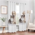 thumbnail image 6 of Cat and Dog Blackout Curtain Panels Drapes Privacy Assured with Light Filtering Curtains for Living room Bedroom Bathroom Window, 6 of 6