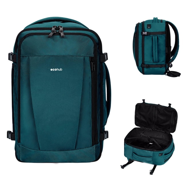 Mochila de viaje ECOHUB Spirit Airlines Carry On 30L Azul Verde