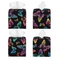 thumbnail image 2 of Tissue Rainbow Butterflies Box Cover Holder, Square by Xecao - Leather Decorative Organizer for Tabletop, Bathroom, Car, Office, 2 of 8