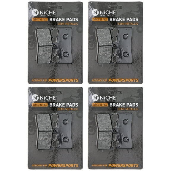 Niche Front Brake Pad Set for BMW R1150GS Semi-Metallic Motorcycle 4 Pack 519-KPA2420D