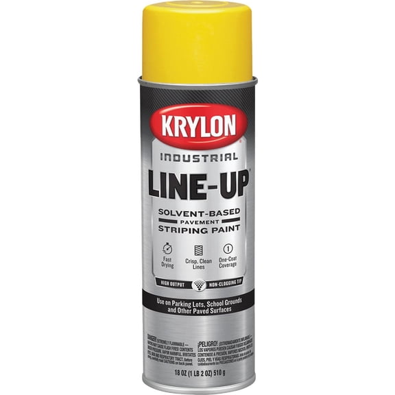 Krylon 8301 Industrial Yellow High Gloss 18 oz Striping Spray Paint