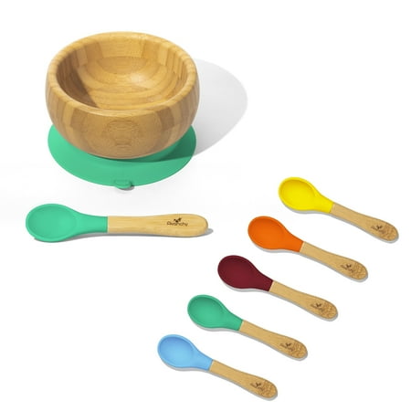 Baby Bowl   Spoon | Bamboo & Silicone