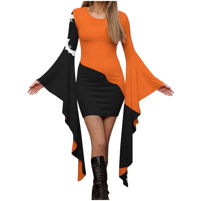 pumpkin bodycon dress Velvet Floral Mesh Spliced Ruched Bodycon Dress in Pumpkin orange L