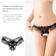 thumbnail image 5 of Mujer Tanga Chica Encaje Encantador Bragas Bowknot Diseño Ropa interior de fibra elástica transpirable, Negro seitruly XX000028-01, 5 of 7