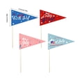 thumbnail image 3 of Beautynvta 12 Pcs 4th of July Cake Picks, Triangle Flags USA Toothpick Flags, Mini Stick Cupcake Toppers for Independence Day Cupcake Appetizers Party Decor, 3 of 6