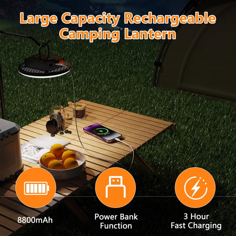 COSJM 6000LM LED Camping Light, Rechargeable Power Bank photo 4