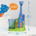 thumbnail image 6 of Brusheez Kids’ Electric Toothbrush Set - Safe & Effective for Ages 3+ - Parent Tested & Approved with Gentle Bristles, 2 Brush Heads, Rinse Cup, 2-Minute Timer, & Storage Base (Buddy the Bear), 6 of 8