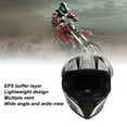 thumbnail image 3 of Motorbike Helmet, Modern Breathable Racing Helmet Aerodynamic Flip Up Type Spoiler Comfortable Lining  for Scooter for Riders White XL, 3 of 7