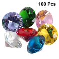 thumbnail image 2 of 100pcs 20MM Colorful Acrylic Crystal Diamond Jewels Gems Simulation Diamond Crystals Treasure Gems Decoration (Mixed Color), 2 of 3