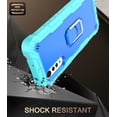 thumbnail image 3 of Allytech Case for LG Velvet 5G 6.8 inch, Three Layer Hybrid Hard PC Soft TPU Rubber Shockproof Kickstand Heavy Duty Case for LG Velvet 5G 2020 Release LM-G900(6.8"), Green + Blue, 3 of 5