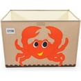 thumbnail image 3 of HYGGE + Animial Toy Storage Bin with Lid 20.8" x 13" x 13" Durable fabric & lightweight design. Great for storing toys, books, linens, games, clothing, baby products & more! (Crab), 3 of 5