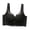 Black, variant on Women's Front Closure Wireless Bra with Lace Longline Frame, Comfortable Lift Bra for Everyday Support
