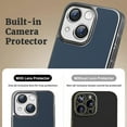 thumbnail image 2 of Allytech Luxury PU Leather Case for iPhone 14 - Slim Fit - Support Wireless Charging - Built-in Camera Lens Protector - Comfortable Grip Non-Slip Anti-Fingerprint Shockproof Case - Blue, 2 of 10