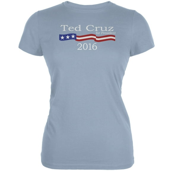 Election 2020 Ted Cruz Logo Light Blue Juniors Soft T-Shirt - X-Large