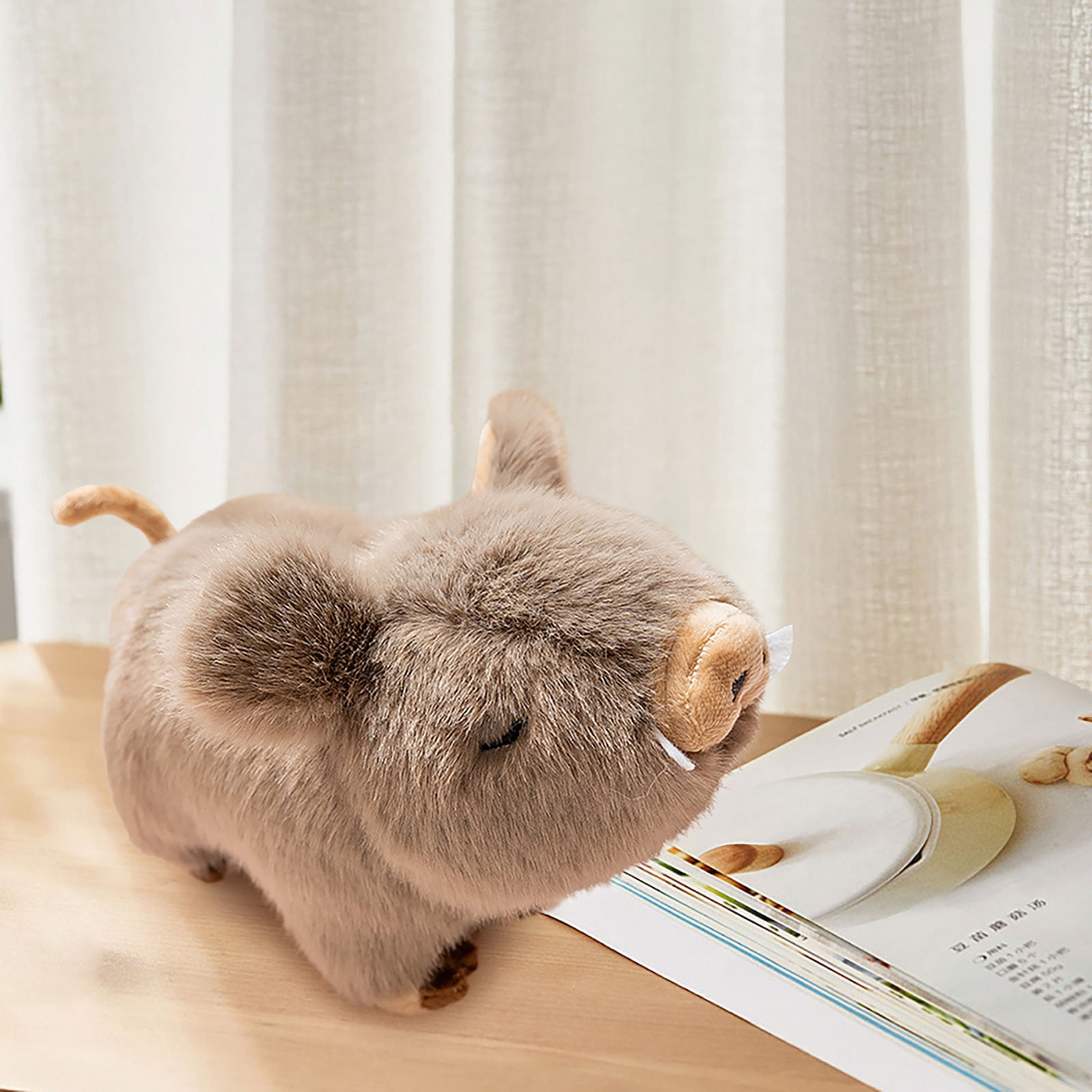 Générique Wild Boar Plush - Sheep Soft Cartoon Cute Collectible Doll | Sheep Plush Toy - for Men Women Kids Boys Girls Youth Teens Son Family Friends