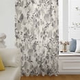thumbnail image 6 of Vintage Grey Flower Sheer Curtains 72 Inches Long, Farmhouse Botanical Floral Retro Light Filering Curtains, Breathable Simi Curtain Privacy Drapes for Living Room Bedroom Window Treatment, 6 of 9