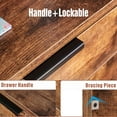 thumbnail image 5 of JJS 3 Drawer Rolling Wood File Cabinet with Lock, Home Office Portable Vertical Mobile Wooden Storage Filing Cabinet for US Letter Size, Rustic Brown, 5 of 5
