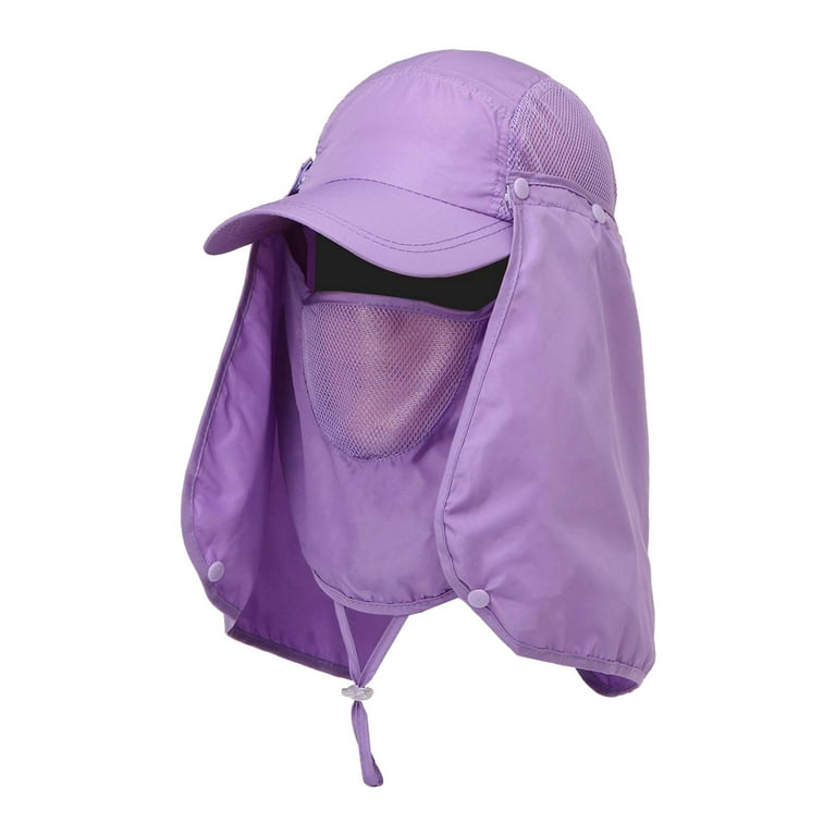 Segolike with Neck Face Flap, Breathable Dustproof Baseball Cap, Fishing  Hat, Hiking Hat, Sun Hat for Climbing Camping Summer Unisex Violet