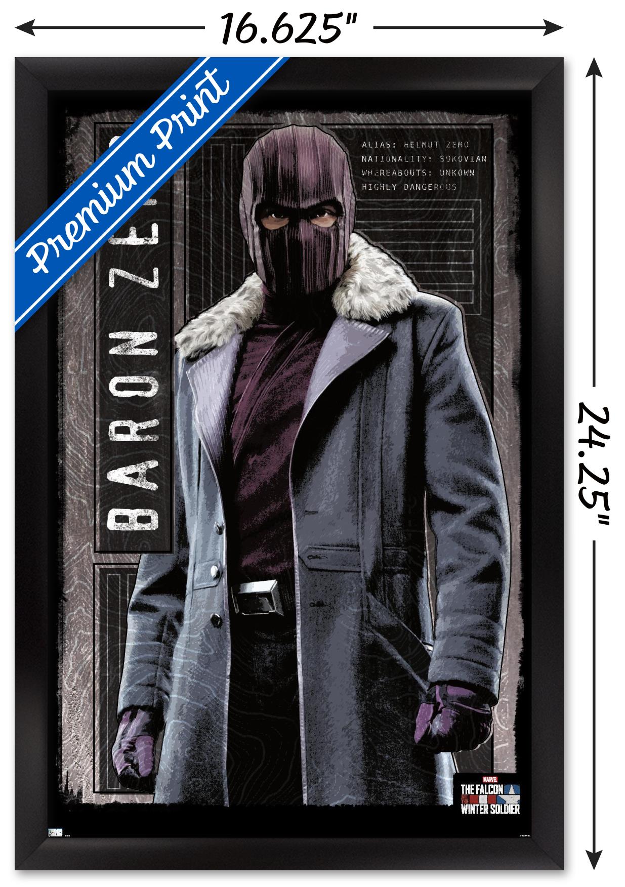Marvel TeleVision Falcon and Winter Soldier - Baron Zemo Wall Poster, 14.725" x 22.375", Framed