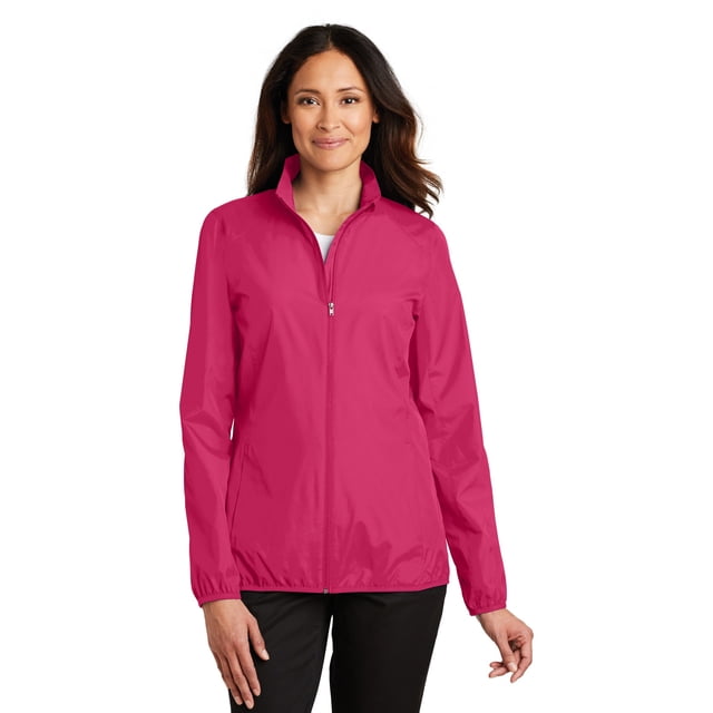 Chaqueta con cremallera completa Zephyr para mujer de Port Authority. L344 Azalea rosa Autoridad Portuaria L344