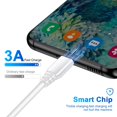 thumbnail image 4 of USB C Cables,USB C to USB C Cable 10ft 3 Pack FiveBox Android PD Fast USB C Charging Cord Type C Chargers Cables for Samsung(White), 4 of 7