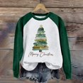 thumbnail image 5 of Fiaer Women Sweatshirts Christmas Plus Size Long Sleeve Pullovers Crew Neck Funny Graphic Loose Fit Casual Trendy Tops Green XXL, 5 of 5