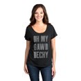 thumbnail image 2 of Oh My Gawd Becky Women's Fashion Slouchy Dolman T-Shirt Tee Heather Black Medium, 2 of 3