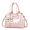 0402Pink, variant on Women's Top Handle Satchel Handbag Fashion PU Leather Shoulder Bag with Scarf & Pom Pom Elegant Tote Purse for Work Wedding & Daily Use