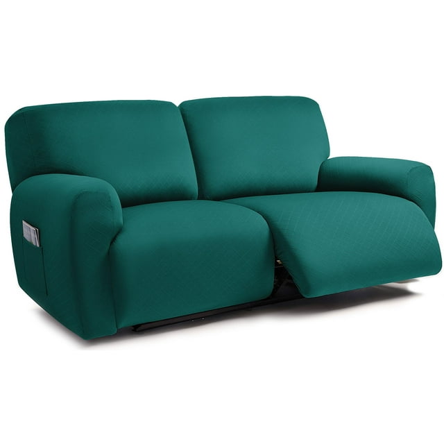 Funda para muebles ULTICOR, reclinable, 2 plazas, jacquard, color verde azulado